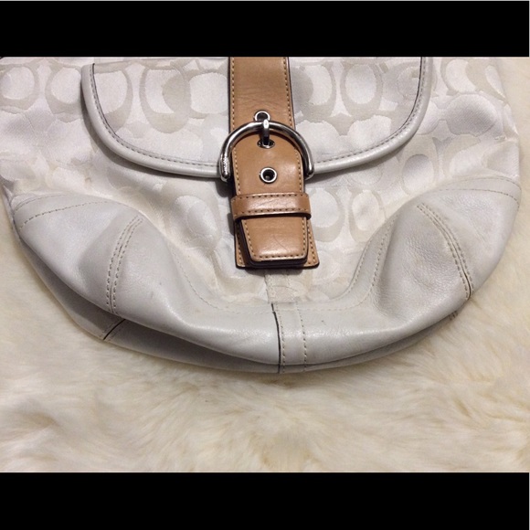 COACH White Signature C Tan Leather BAG Hangtag - Picture 9 of 10